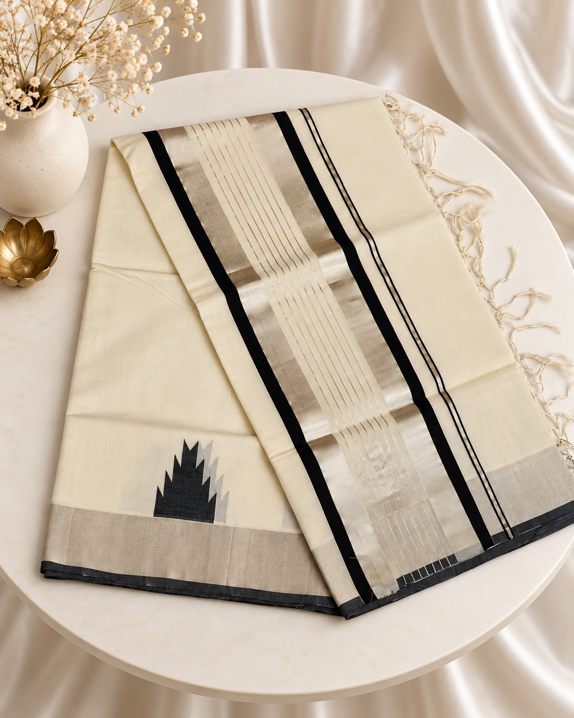 Rajatam - Where timeless Kerala elegance meets contemporary monochrome.