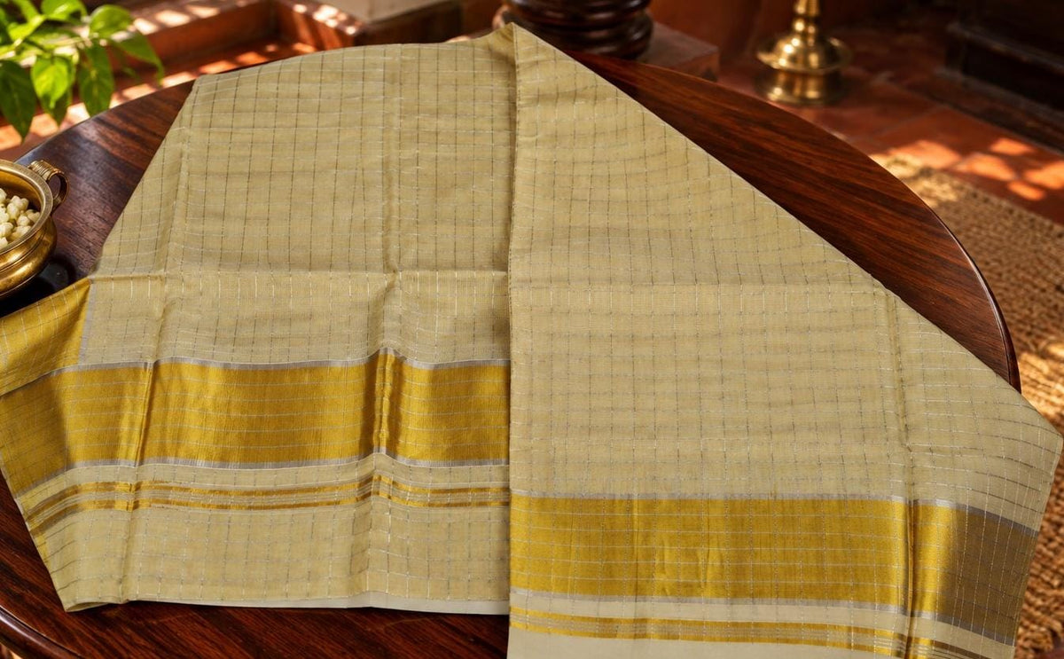 Meghadoothi - A gentle shimmer, woven with the elegance of Kerala.