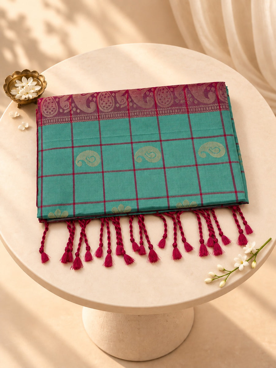 Mrinala - A fresh note of mint, a flourish of magenta.