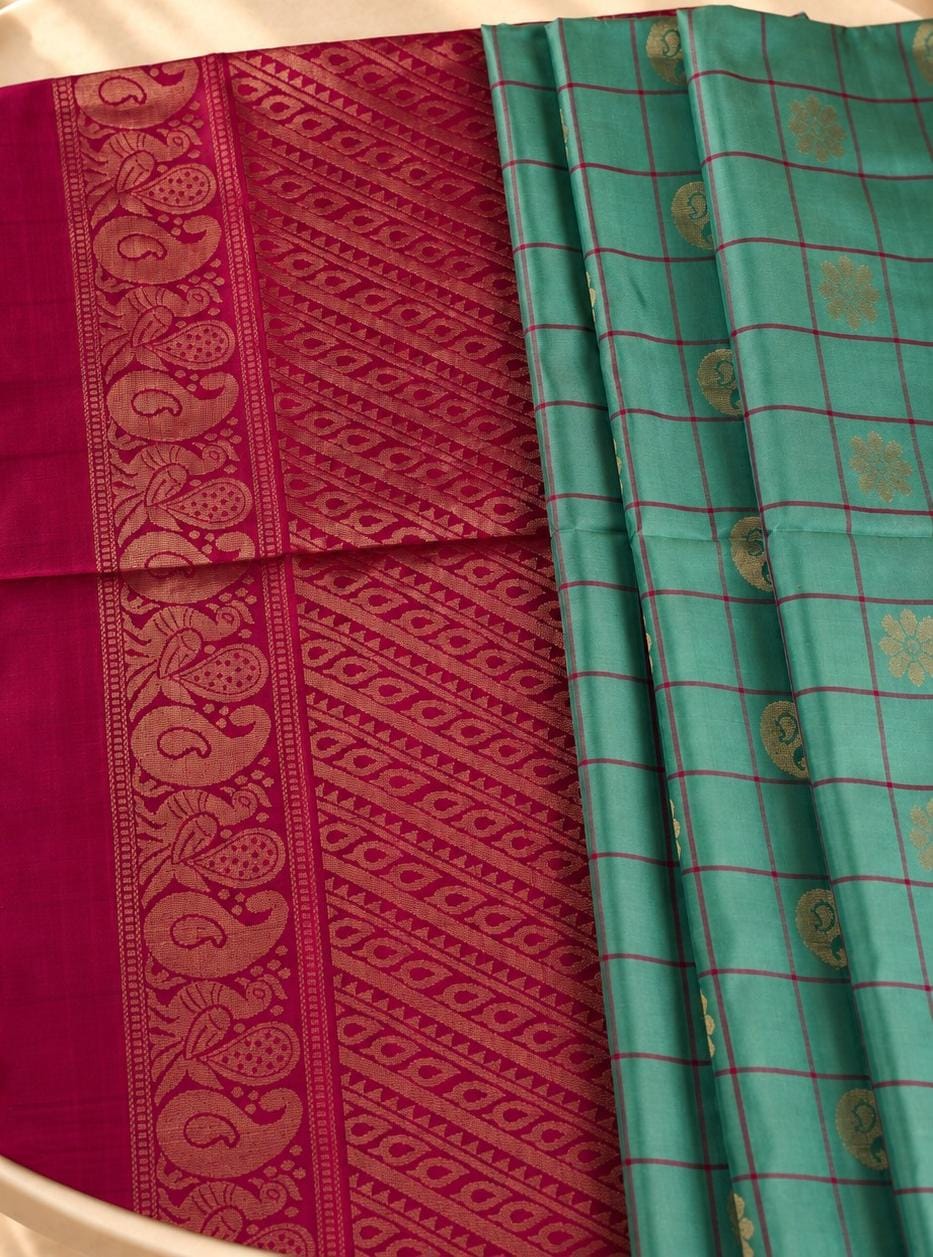 Mrinala - A fresh note of mint, a flourish of magenta.
