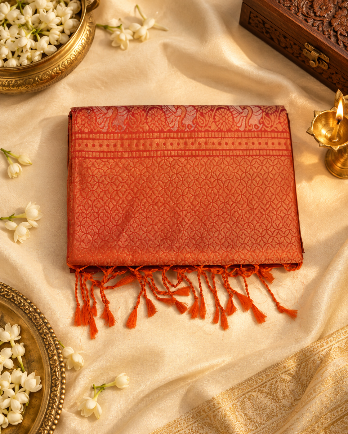 Rasika - Grape red meets the warmth of burnt orange.