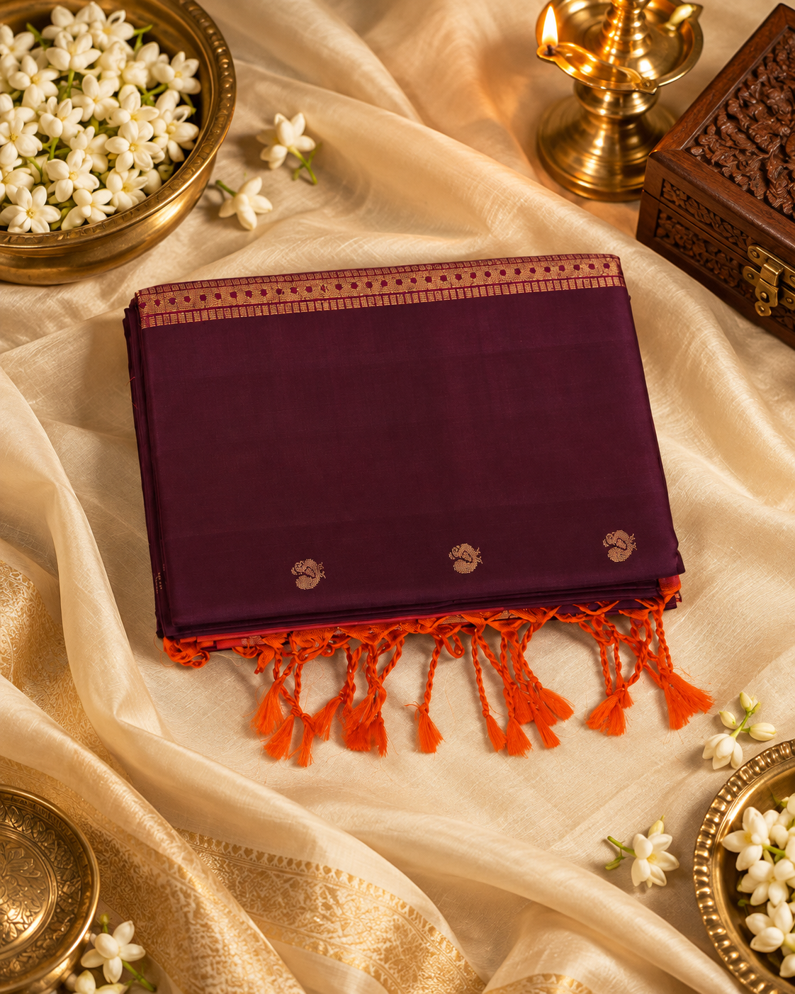Rasika - Grape red meets the warmth of burnt orange.